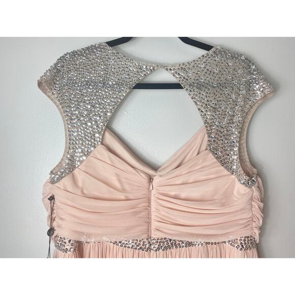 NWT ADRIANNA PAPELL DRESS GOWN 16W PINK MOTHER OF THE BRIDE BRIDESMAID FORMAL - Picture 12 of 16